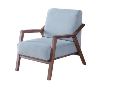 Blue he exclusive r Armchair Living room Armrests single seater wooden frame new